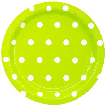 Тарелка Горошек светло-зеленая 17см 6шт