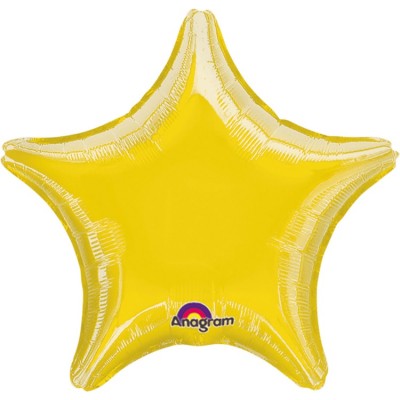 Фольгированный шар Звезда желтая, 45 см, с гелием