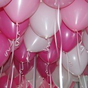 Цветовая гамма Белый, розовый, фуксия шары под потолок, пастель (матовые), 35 см