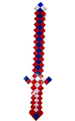 Меч Пластиковый Красно-синий Пиксели 58 см
