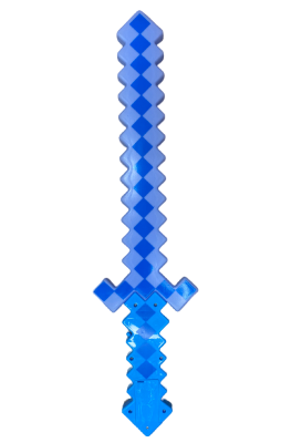 Меч Пластиковый Голубой Пиксели 58 см