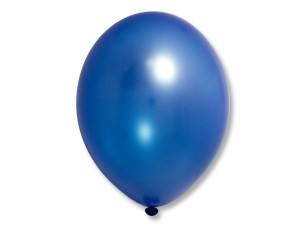 Воздушные шары с гелием Синие металлик (Экстра Blue), латексные, 35 см 