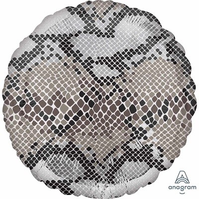 Фольгированный шар Змеиная кожа, круг, 45 см, с гелием