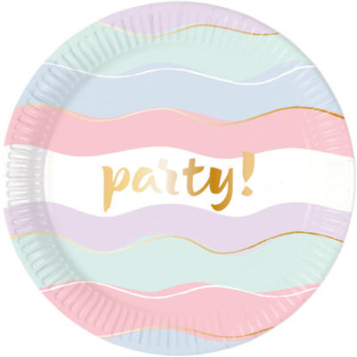 Party Элегантная вечеринка, 23 см, тарелки бумажные одноразовые, 8 шт