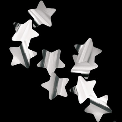 Конфетти Звезды фольгированные серебряные 3 см, 20 гр