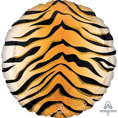 Фольгированный шар Тигр сафари, круг, 45 см, с гелием