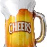 Шар фольгированный (29''/74 см) Фигура, Пиво в кружке, с гелием