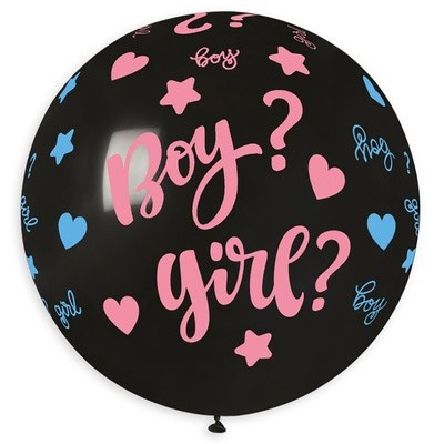 Шар на определение пола Boy or Girl, 60 см, с конфетти и маленькими шариками