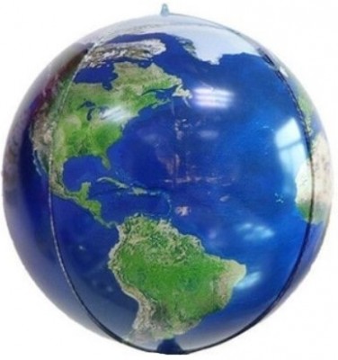 Планета Земля, шар с гелием, сфера 50 см