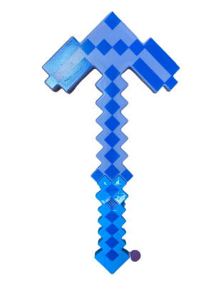 Кирка Пластиковая Голубая Пиксели 49 см