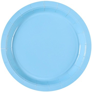 Тарелка Голубая пастель, 17 см, 6 шт, бумажная