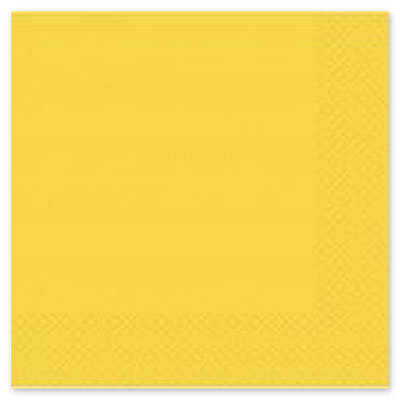 Салфетки бумажные одноразовые желтые, 33 см, 20 шт