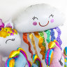 Шар фольгированный Фигура, Счастливое облако, Яркая радуга, с гелием