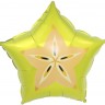 Карамбола, фольгированный шар с гелием, звезда 45 см