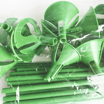 Комплект палочка+розетка держатель для шаров с воздухом, 1 шт, зеленый