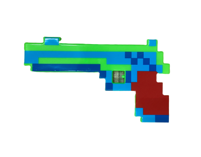 Пистолет Пластиковый Зеленый Пиксели 24 см