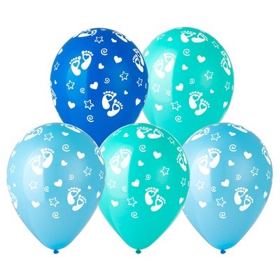 Пяточки мальчик, воздушные шары с гелием, 35 см