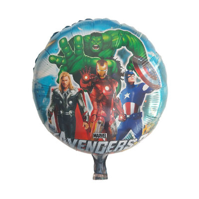 Мстители Лига справедливости, фольгированный шар с гелием, круг 45 см   