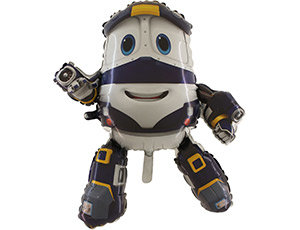 Паровозик Robot trains Кей, воздушный шар из фольги с гелием, фигура