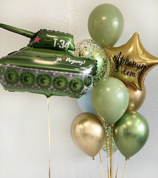 Сет из воздушных шаров Танк Т-34*