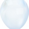 Воздушный шар Голубой кристалл макаронс, 30 см, с гелием