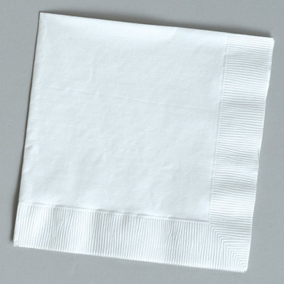 Салфетки бумажные одноразовые белые, 33 см, 20 шт  