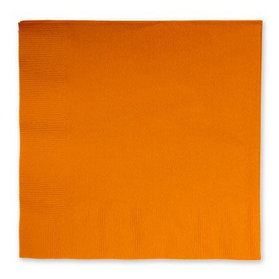 Салфетки бумажные одноразовые оранжевые, 33 см, 20 шт   