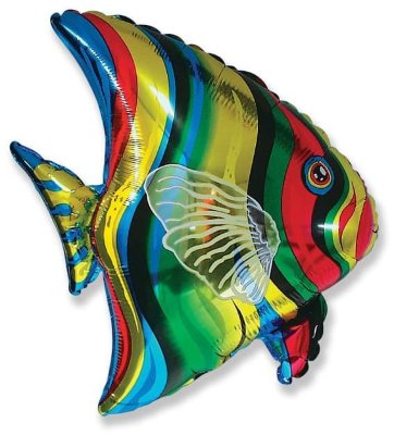 Тропическая рыбка, фольгированный шар с гелием, фигура 66 см