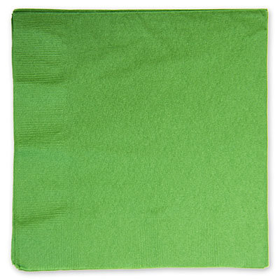 Салфетки бумажные одноразовые зеленые, 33 см, 20 шт    