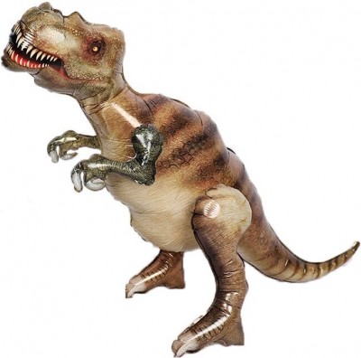Шар фольгированный 130 см Ходячая Фигура, Динозавр Тираннозавр, с воздухом