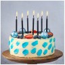 Свечи для торта Черные 10см 12шт