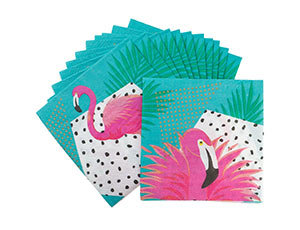 Салфетки бумажные одноразовые Фламинго, 33 см, 12 шт