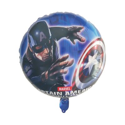 Мстители Капитан Америка , фольгированный шар с гелием, круг 45 см  