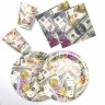 Тарелки Бумажные Деньги 23см, 6шт