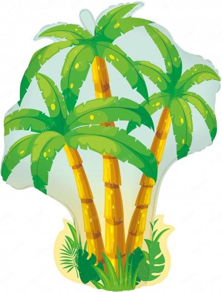 Пальмы, фольгированный шар с гелием, фигура 71 см