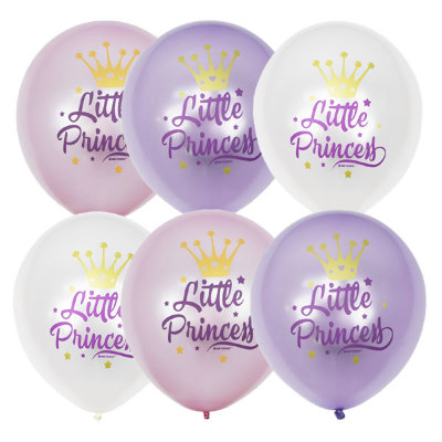 Маленькая принцесса, шары воздушные с гелием, латексные, металлик 30 см 