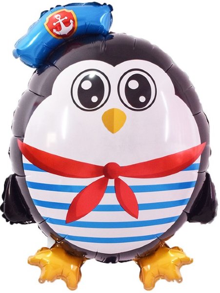 Пингвин Морячок, воздушный шар из фольги с гелием, фигура