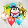 Пингвин Морячок, воздушный шар из фольги с гелием, фигура