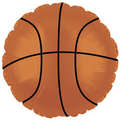 Мяч баскетбольный, фольгированный шар, круг
