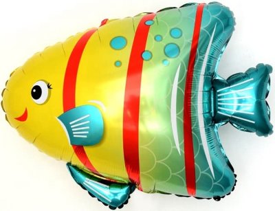 Яркая рыбка, фольгированный шар с гелием, фигура 79 см