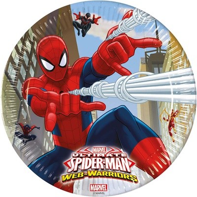 Тарелка Человек-паук Великий, 8шт, 23 см 