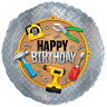 С днем рождения Инструменты, шар из фольги с гелием, круг 45 см
