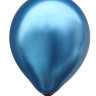 Воздушные шары, сочетание (синий и серебряный), хром и звезды, 30 см и 45 см, с гелием