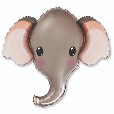 Голова слона, фольгированный шар с гелием, фигура  