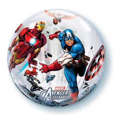 Мстители Marvel, круглый шар, bubbles, 56 см