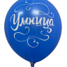 Шары с приколами Умница/Красавица (синий), воздушные в гелием, 30 см