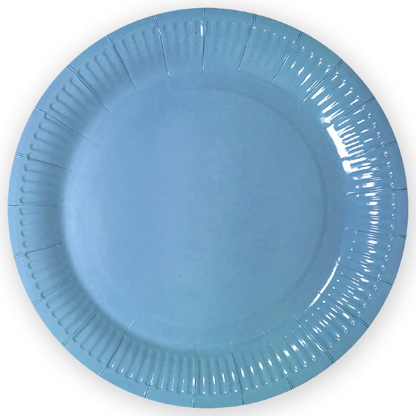 Тарелки голубые однотонные 23 см 6 шт