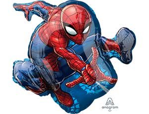 Человек-паук в прыжке, шар фольгированный, фигура