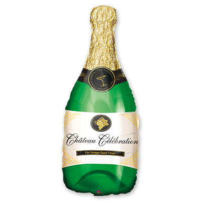 Бутылка шампанского Шато Селебрейшн, фольгированный шар, фигура 91 см