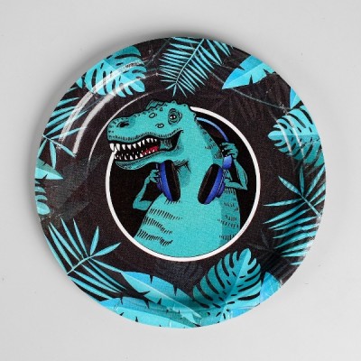 Тарелка бумажная «Динозавр», 18 см, 10шт